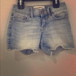 Girls jean shorts from Abercrombie kids